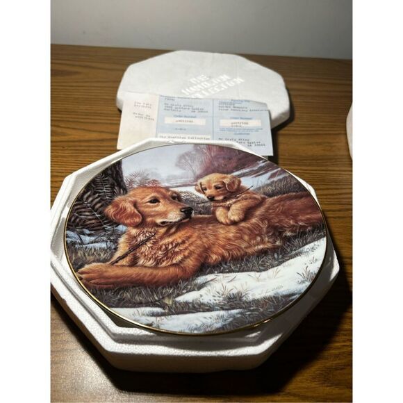 Vintage Holden Retriever mom and pup | Hamilton Collection | 1990 | NWOT in orig - Picture 3 of 3